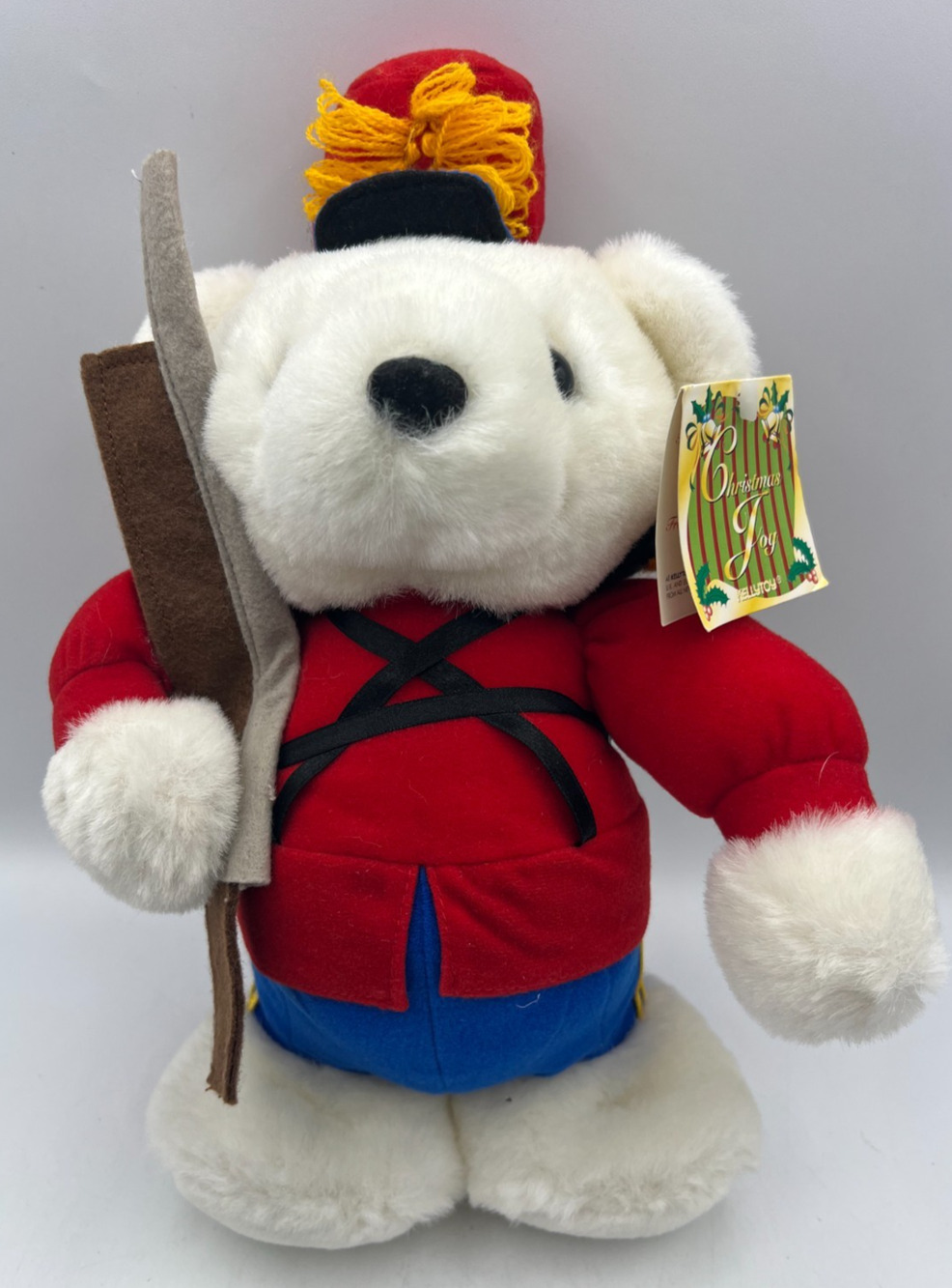 Kellytoy Christmas Joy Bear Plush Toy Soldier 12" 1998 Holiday w/ Tag